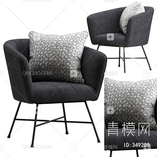 单椅3D模型下载【ID:349205】