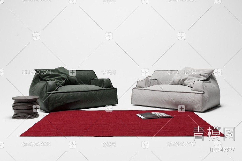 单人懒人沙发3D模型下载【ID:349397】