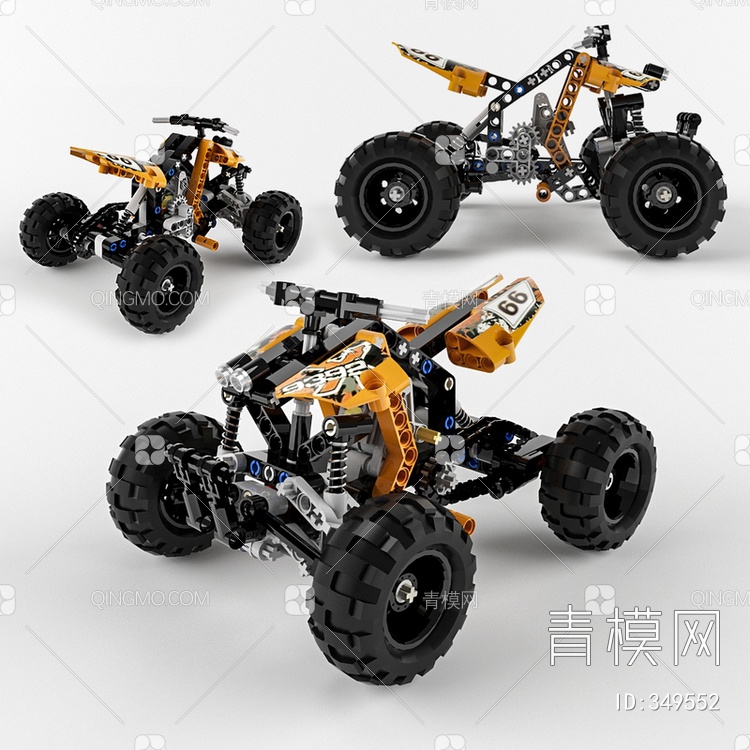 玩具四轮摩托车模型3D模型下载【ID:349552】
