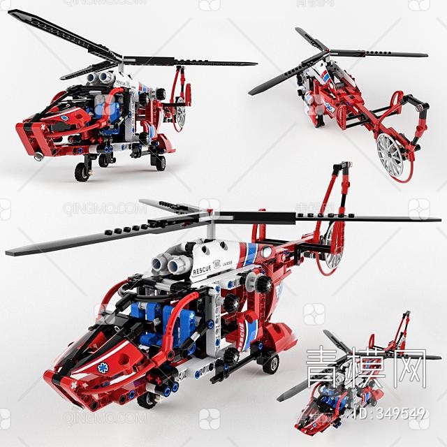 玩具飞机模型3D模型下载【ID:349549】