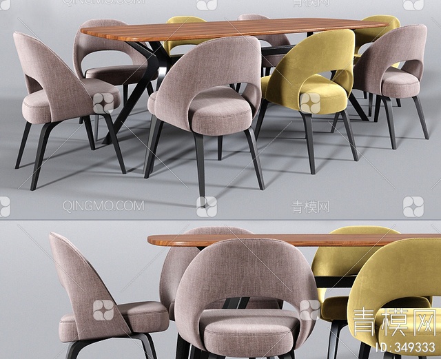 餐桌椅3D模型下载【ID:349333】
