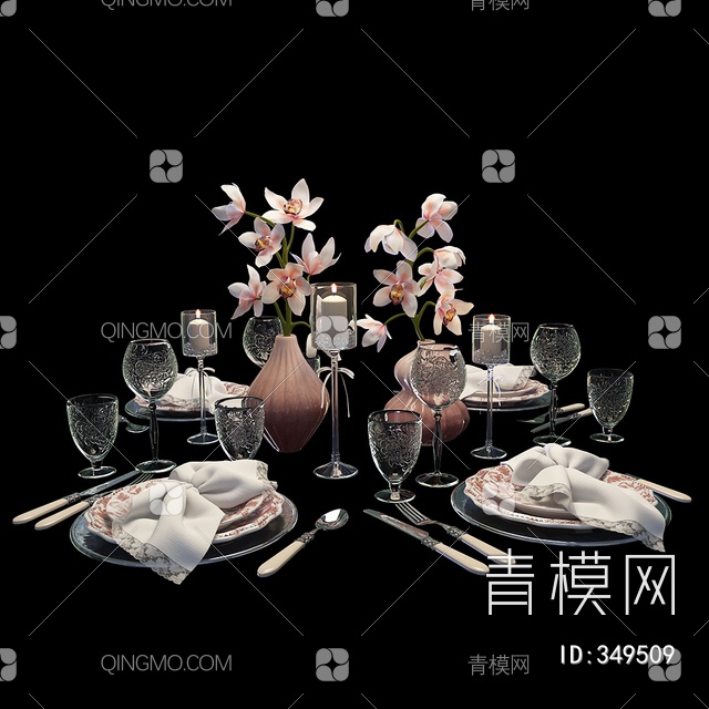 餐具摆件3D模型下载【ID:349509】