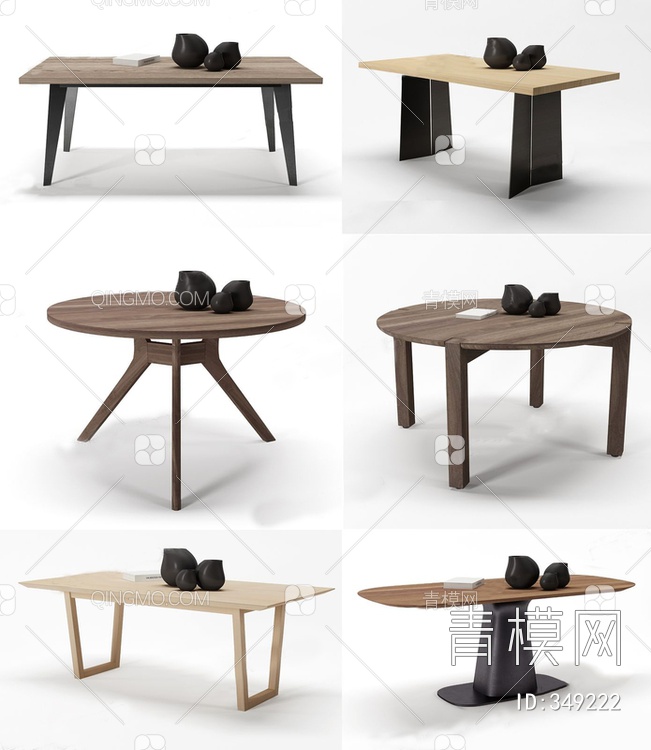 桌子组合3D模型下载【ID:349222】