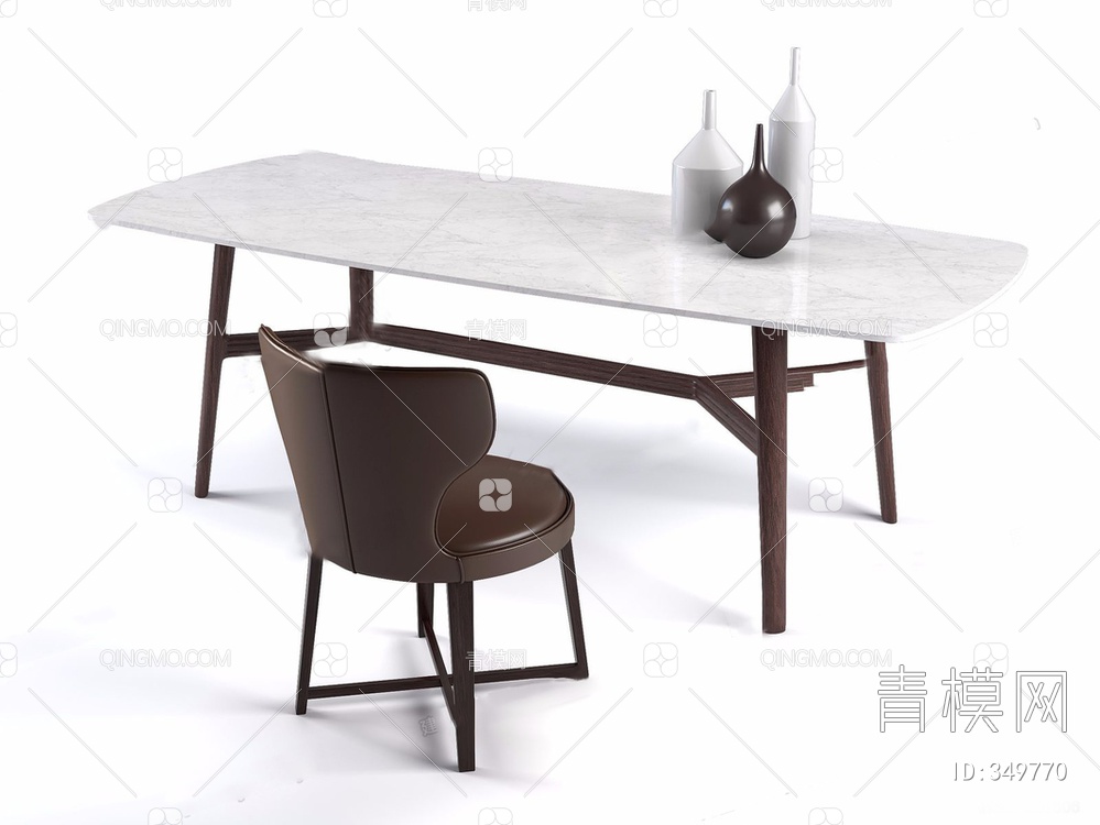 桌椅组合3D模型下载【ID:349770】