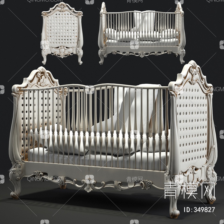 婴儿床3D模型下载【ID:349827】