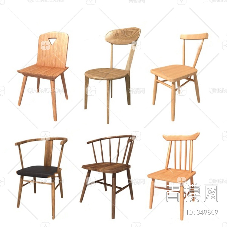 中国 艾黛家居 椅子组合3D模型下载【ID:349809】
