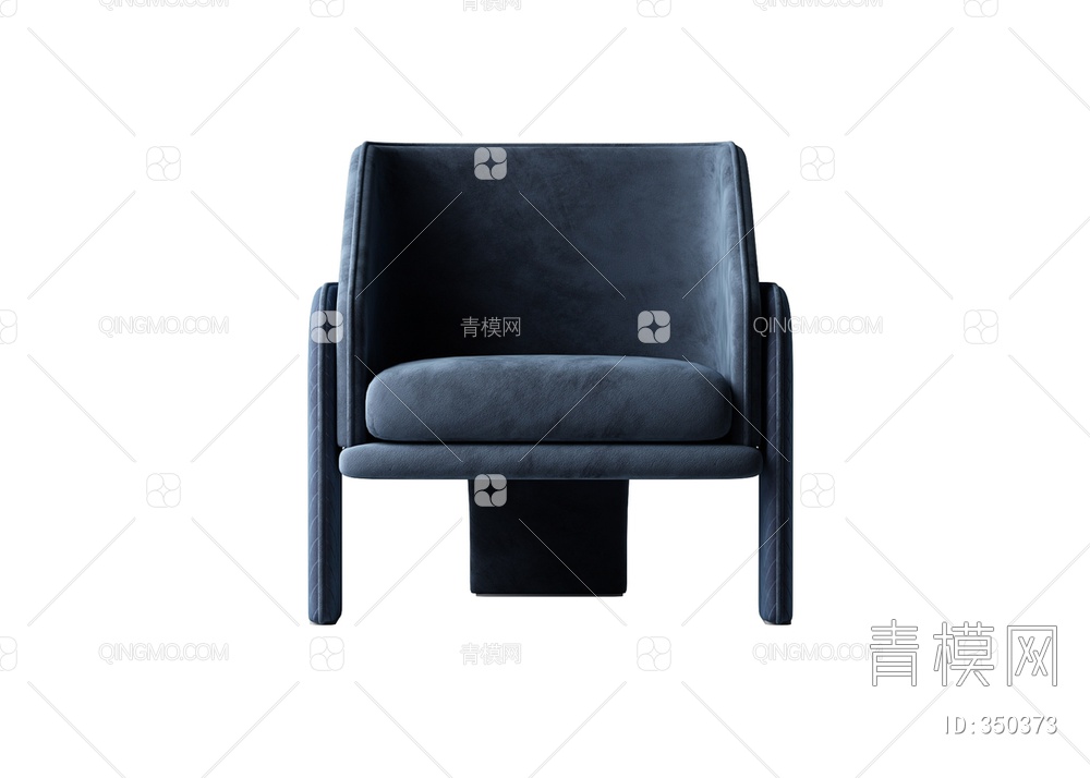 布艺单椅3D模型下载【ID:350373】