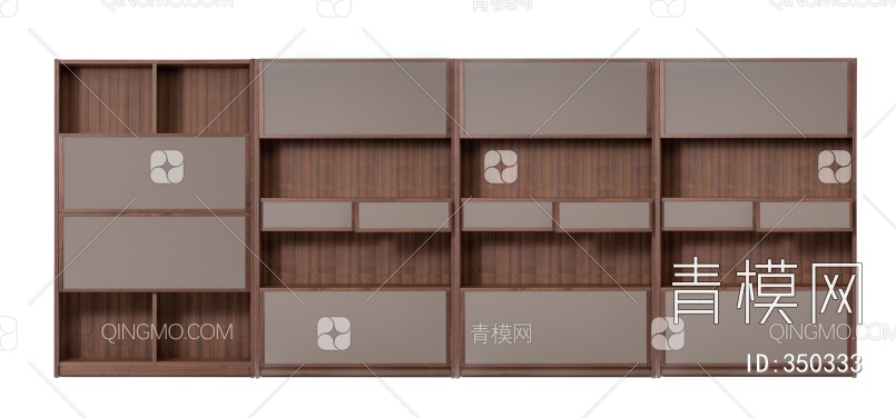 实木储物柜3D模型下载【ID:350333】