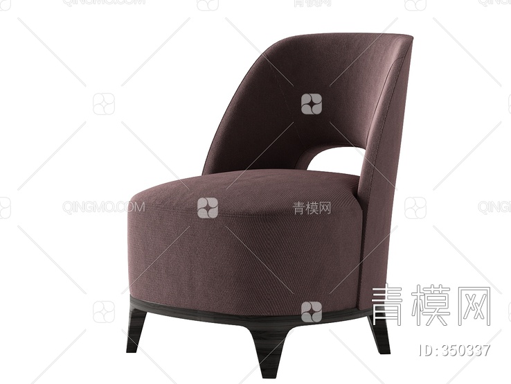 布艺单椅3D模型下载【ID:350337】