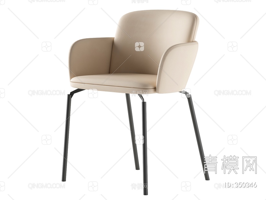布艺铁艺单椅3D模型下载【ID:350346】