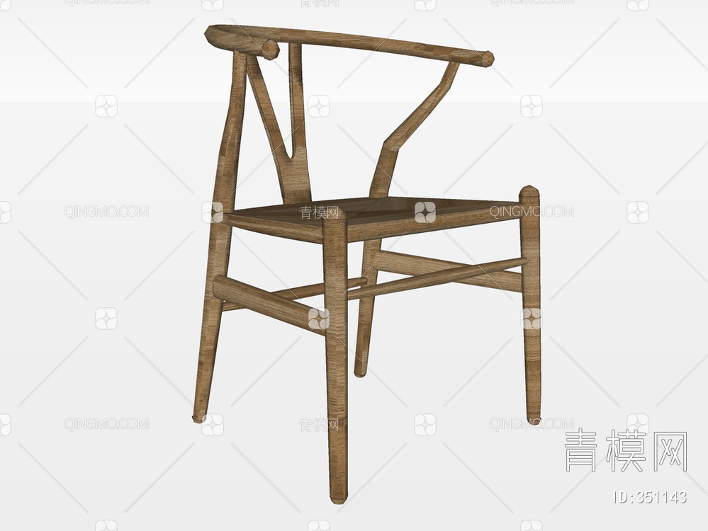 实木圈椅SU模型下载【ID:351143】