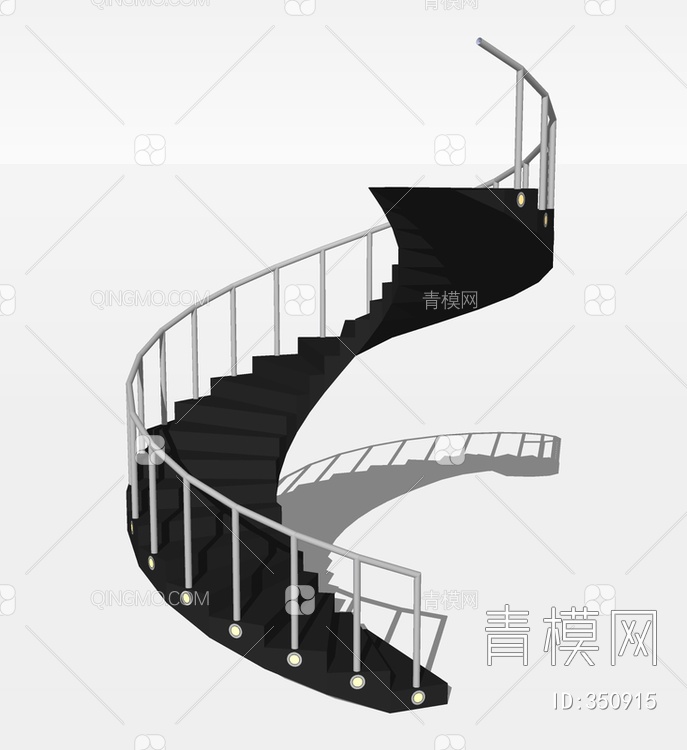 铁艺楼梯SU模型下载【ID:350915】