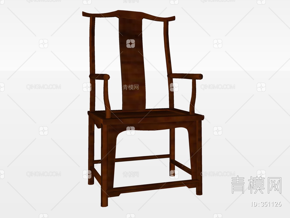 实木单椅SU模型下载【ID:351126】