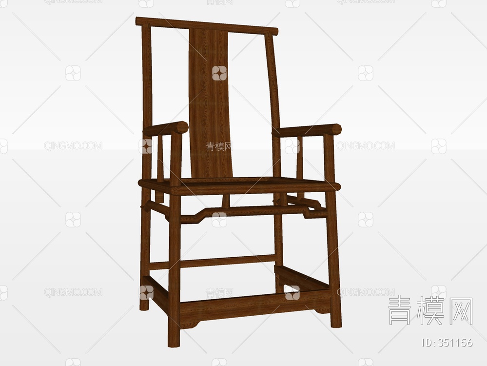 木质太师椅SU模型下载【ID:351156】