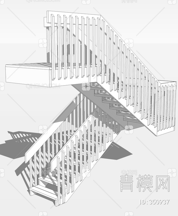 楼梯SU模型下载【ID:350937】