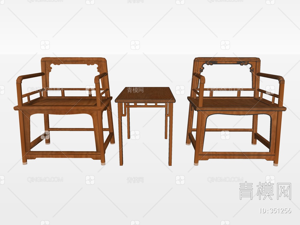 单椅组合SU模型下载【ID:351256】