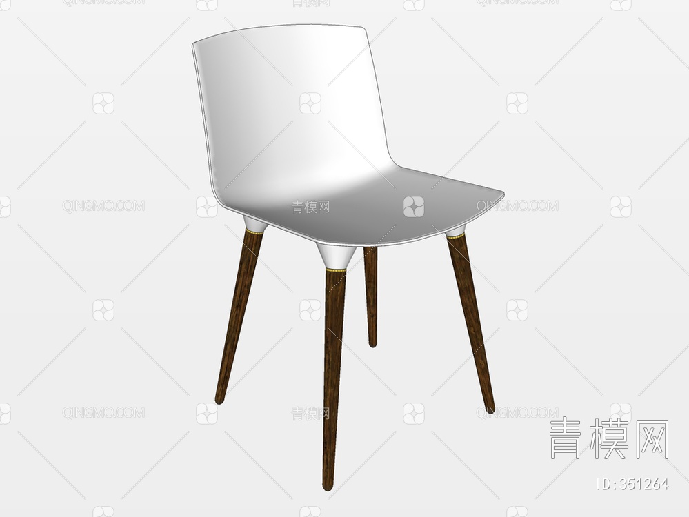 塑料单椅SU模型下载【ID:351264】