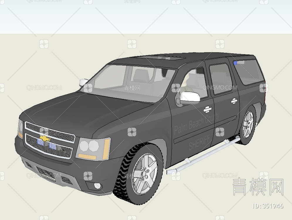 汽车雪佛兰SUV警车SU模型下载【ID:351946】