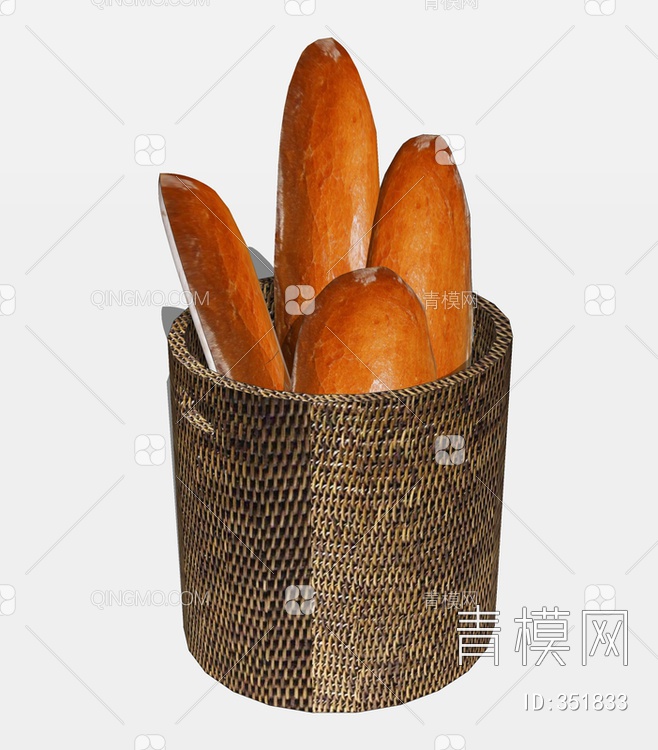 长面包SU模型下载【ID:351833】