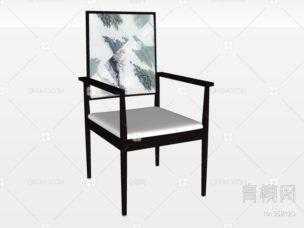 布艺单椅SU模型下载【ID:352123】