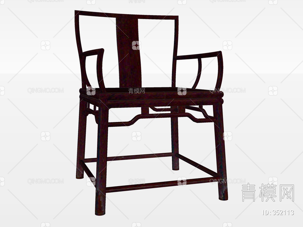 实木椅子SU模型下载【ID:352113】