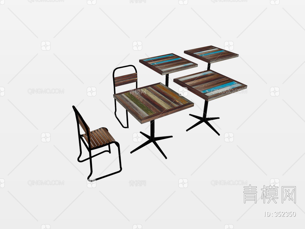 餐桌椅SU模型下载【ID:352350】