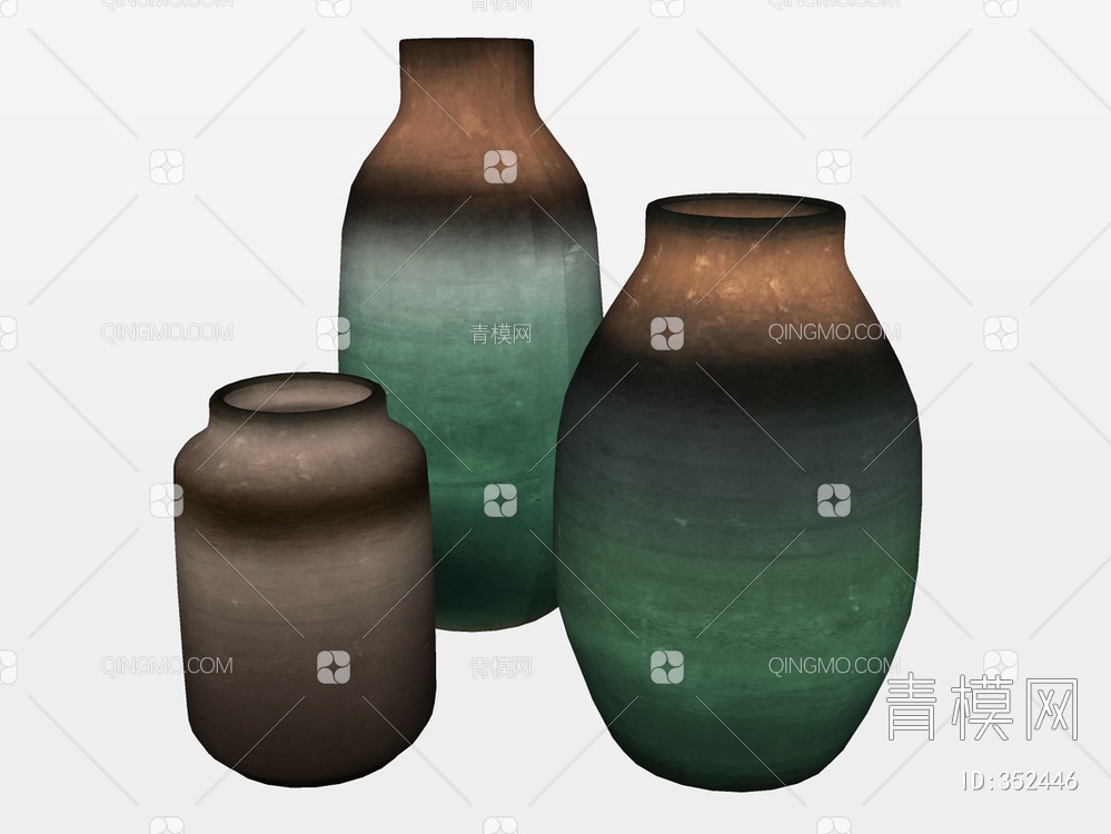 花瓶陶瓷罐子SU模型下载【ID:352446】