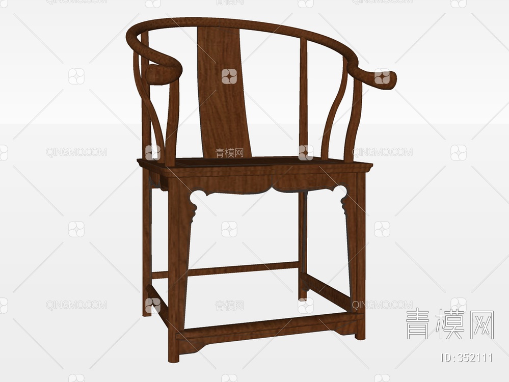 实木椅子SU模型下载【ID:352111】