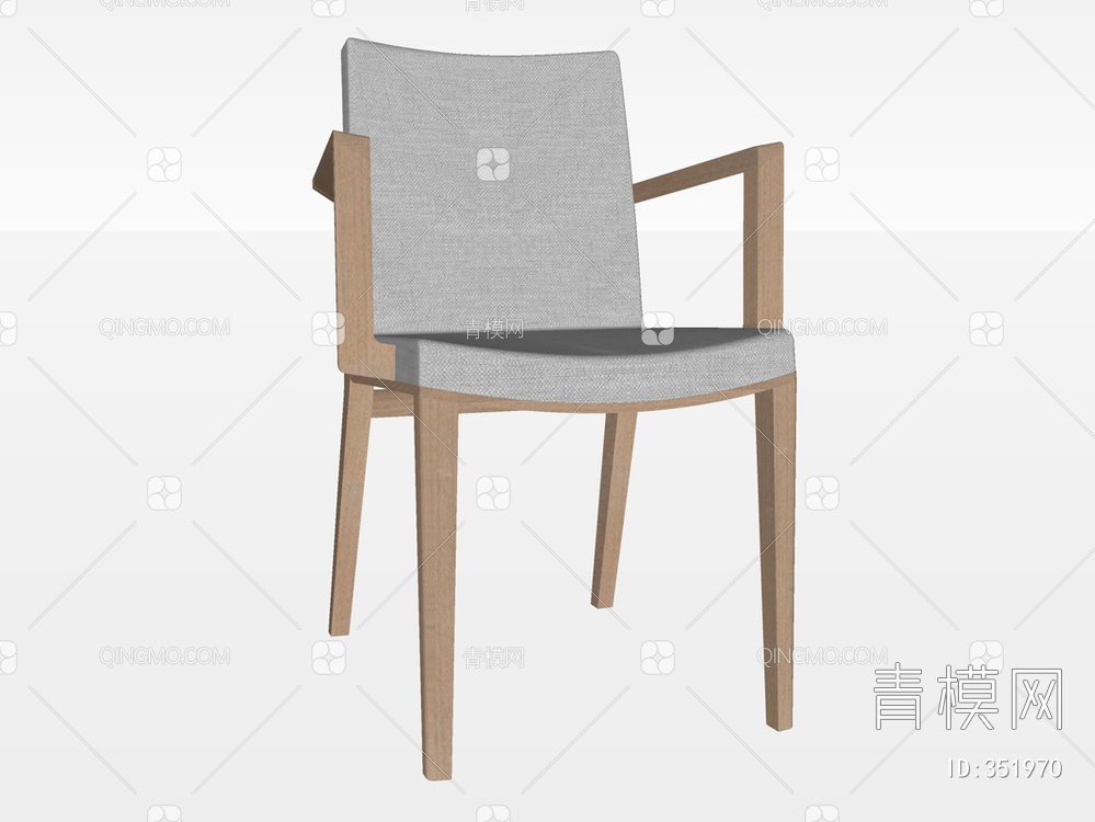 布艺单椅SU模型下载【ID:351970】