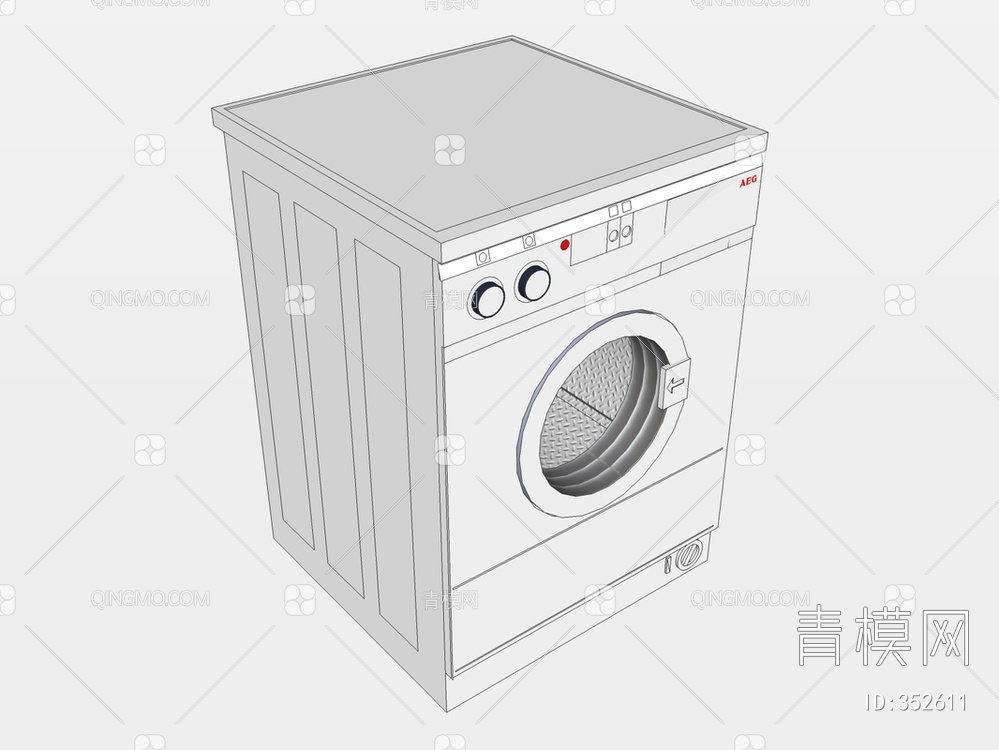 洗衣机SU模型下载【ID:352611】