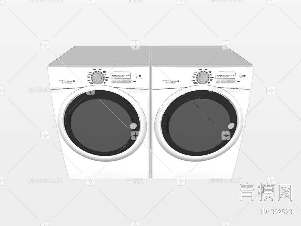 洗衣机SU模型下载【ID:352593】