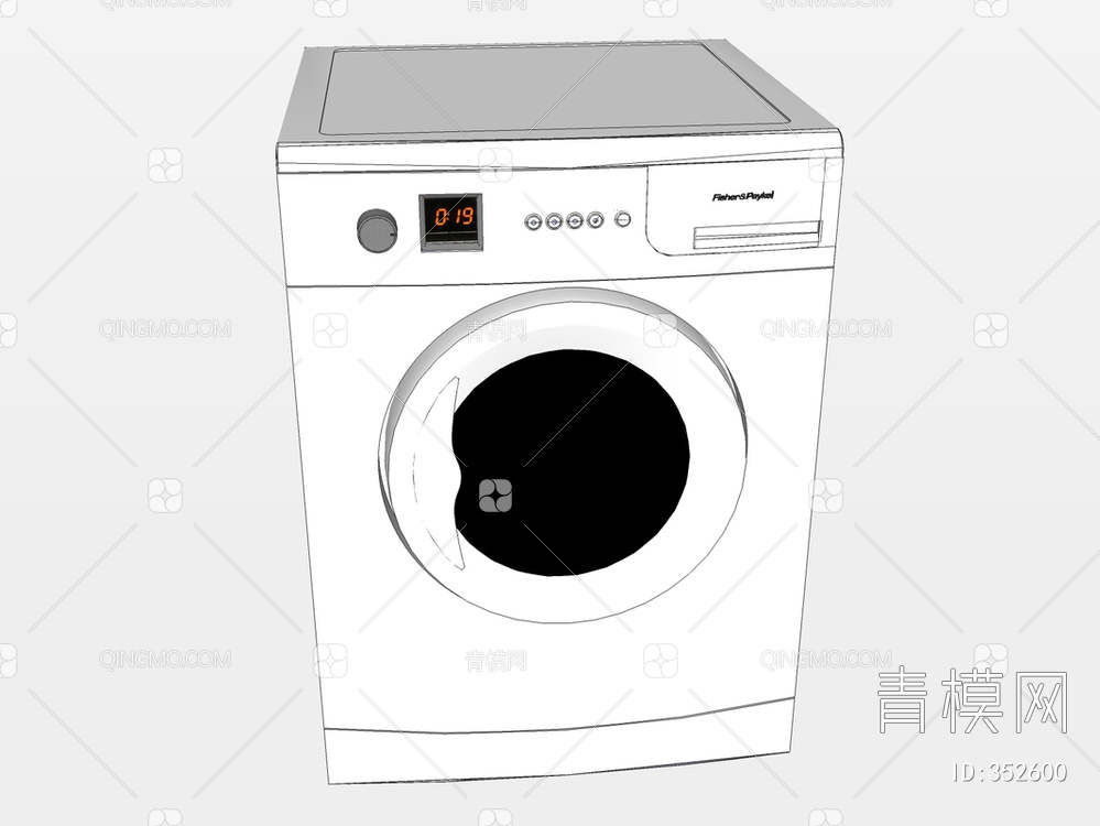 洗衣机SU模型下载【ID:352600】