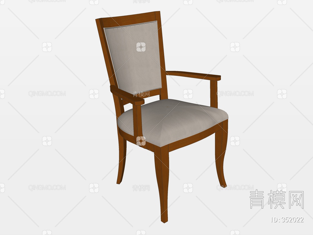 布艺单椅SU模型下载【ID:352022】
