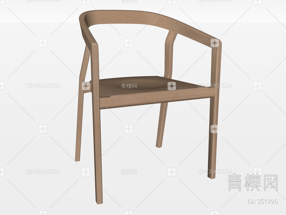 实木圈椅SU模型下载【ID:351996】