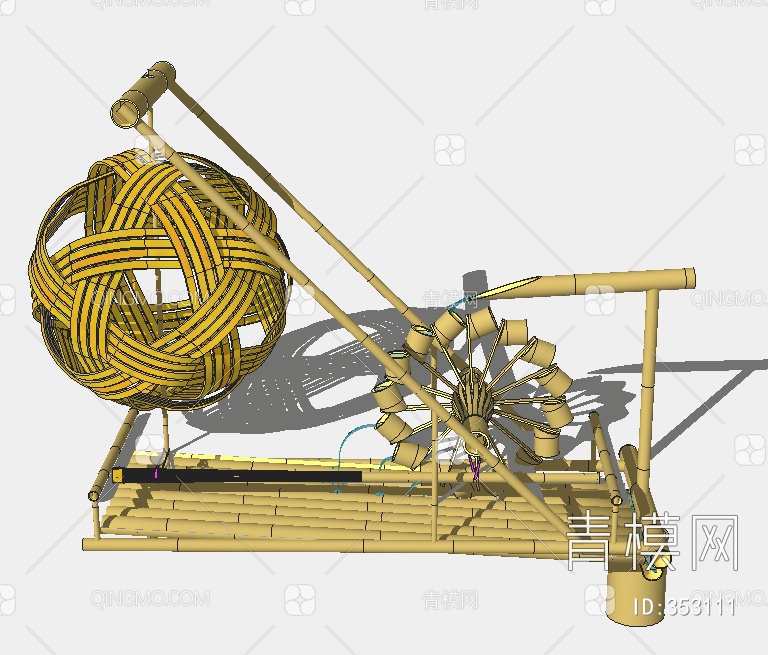水车SU模型下载【ID:353111】