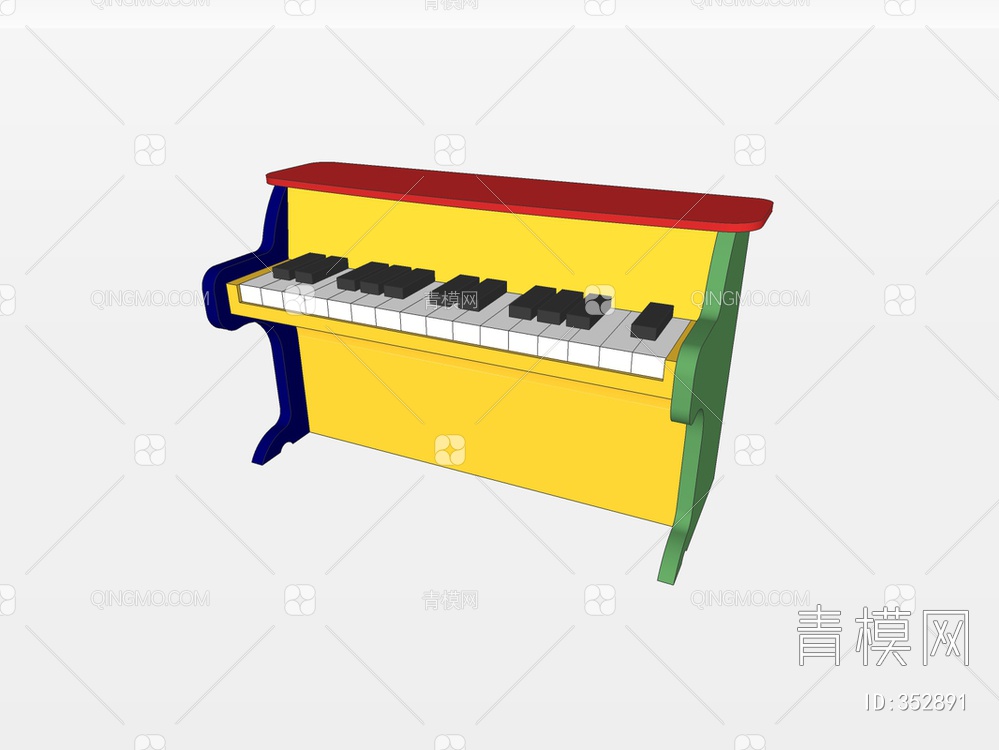 玩具钢琴SU模型下载【ID:352891】