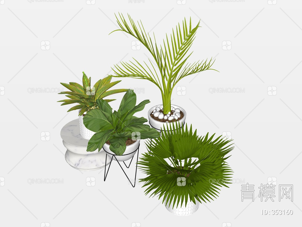 盆栽植物SU模型下载【ID:353160】