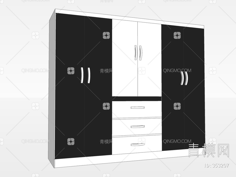 衣柜SU模型下载【ID:353207】