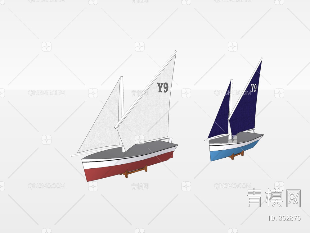 帆船模型玩具SU模型下载【ID:352875】