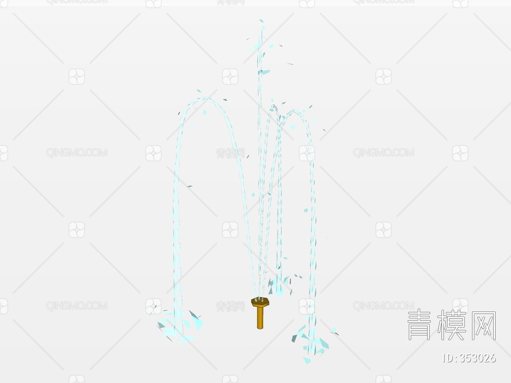 水 喷泉水SU模型下载【ID:353026】