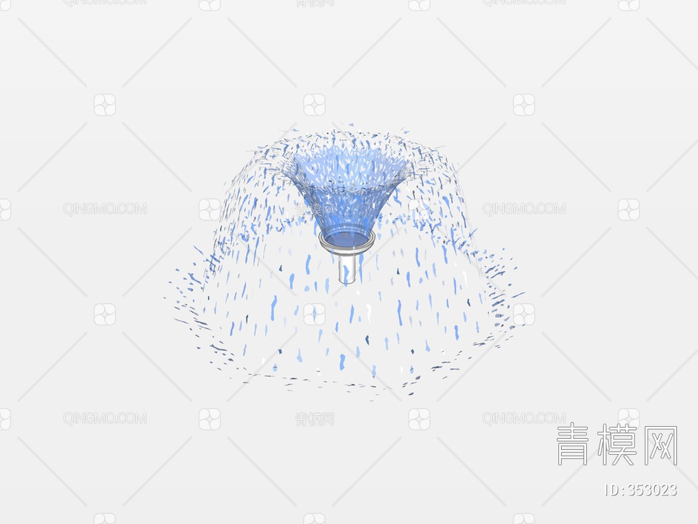 水 喷泉水SU模型下载【ID:353023】