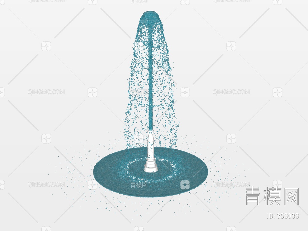 水 喷泉水SU模型下载【ID:353033】