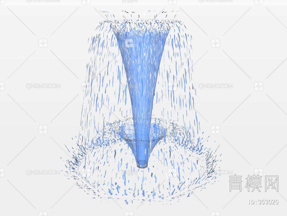 水 喷泉水SU模型下载【ID:353020】