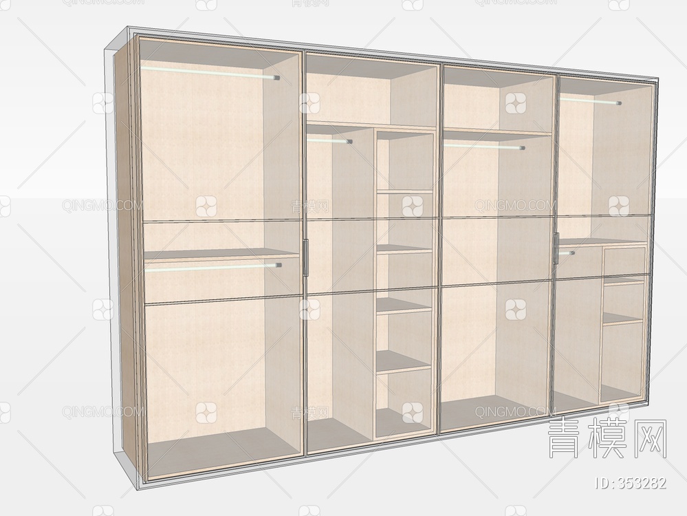 衣柜SU模型下载【ID:353282】