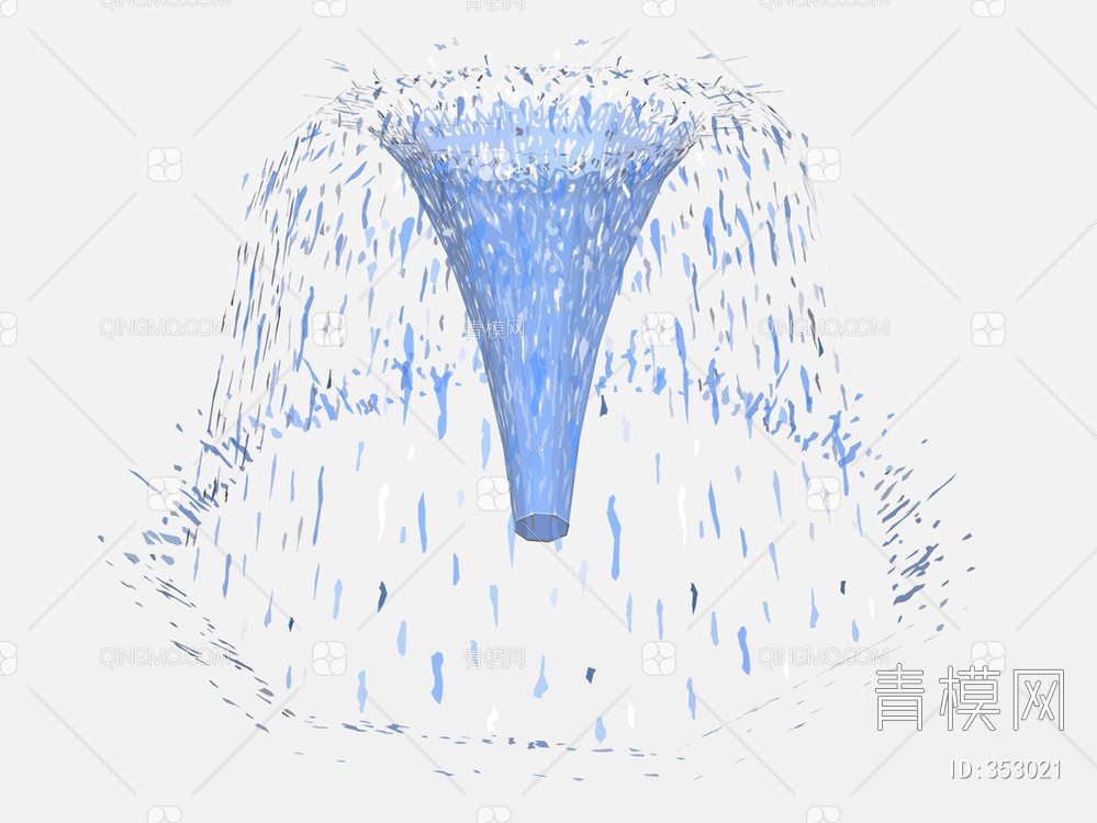 水 喷泉水SU模型下载【ID:353021】