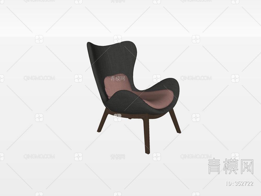 布椅单人沙发SU模型下载【ID:352722】