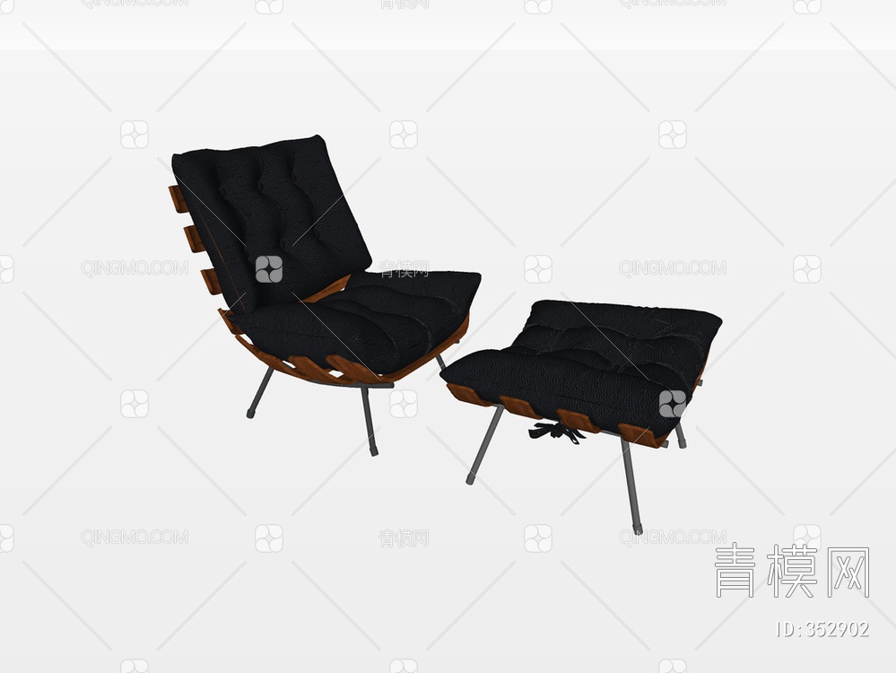 躺椅SU模型下载【ID:352902】
