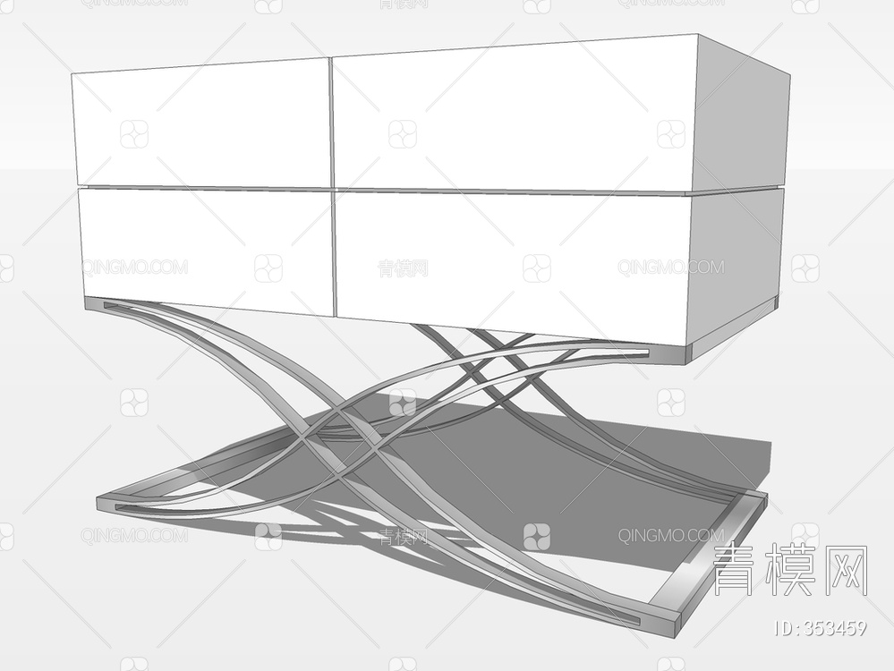 床头柜SU模型下载【ID:353459】