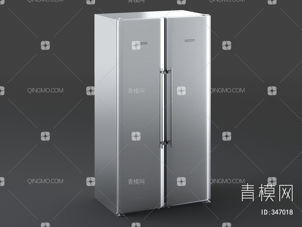 双门冰箱3D模型下载【ID:347018】