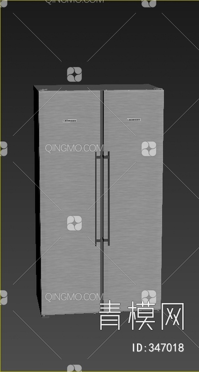 双门冰箱3D模型下载【ID:347018】